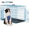 42 Inch XL Dog Crate Large Dog Crate for Large Dog Foldable Metal Dog Crate with Easy Clean Plastic Tray XL Large Dog Kennel Indoor Large Dog Cage 2-Door,Blue