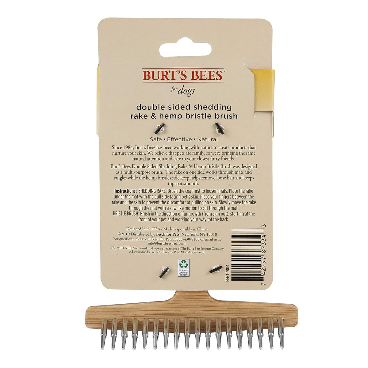 Double Sided Shedding Rake and Brush