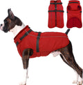 Waterproof Dog Jacket with Harness Built in Warm Dog Winter Coat