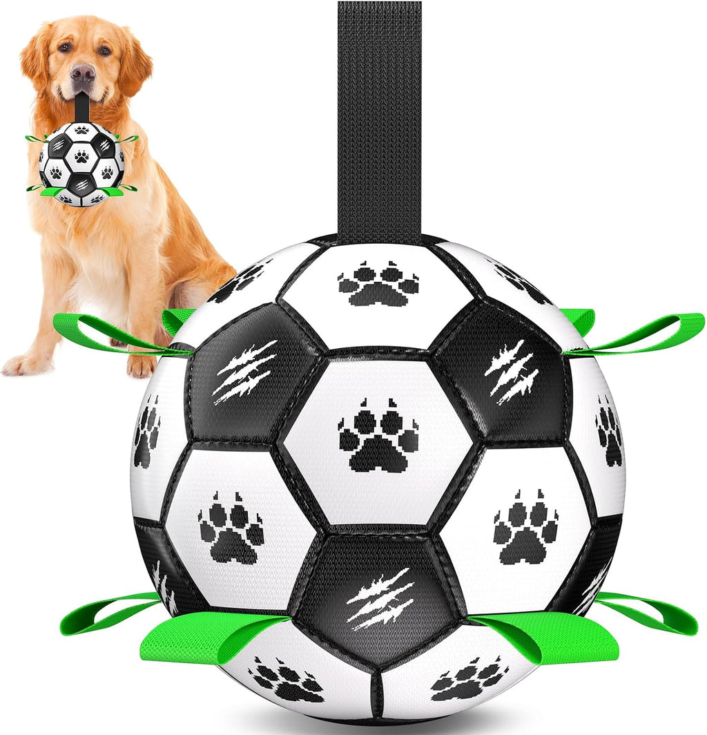 Herding Ball for Dogs, 7 Inch Dog Balls, Dog Soccer Ball with Straps