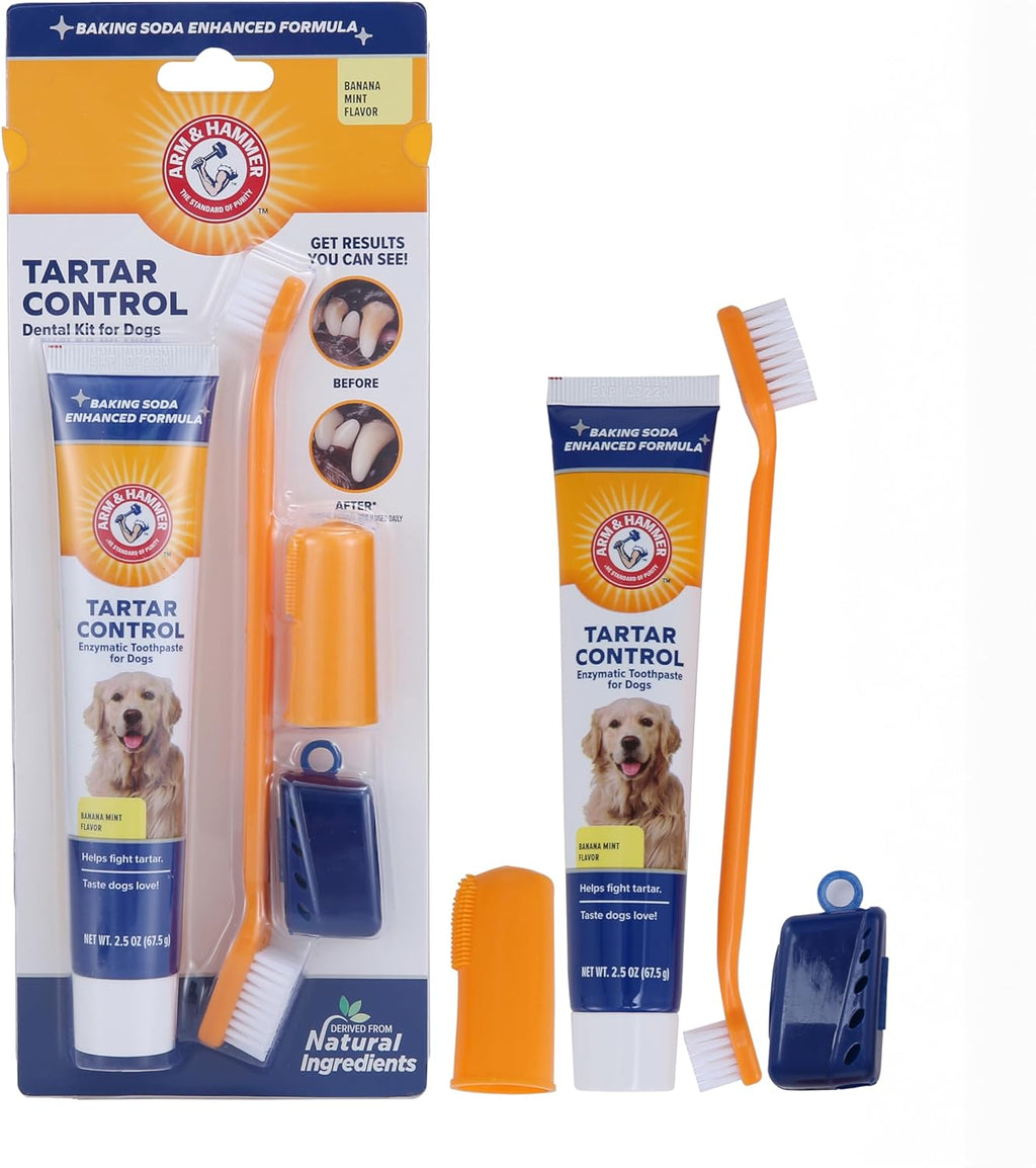- Dog Toothbrush, Toothpaste Kit, Banana Mint, 2.5 Oz